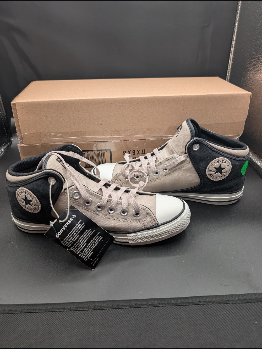 Converse Chuck Taylor All Star High Top Sneakers - Beige/Black - Picture 3 of 5